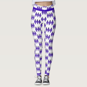 Art deco element in deep purple Leggings