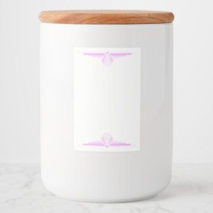 Art deco element in light pink food label