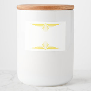 Art deco element in light yellow food label