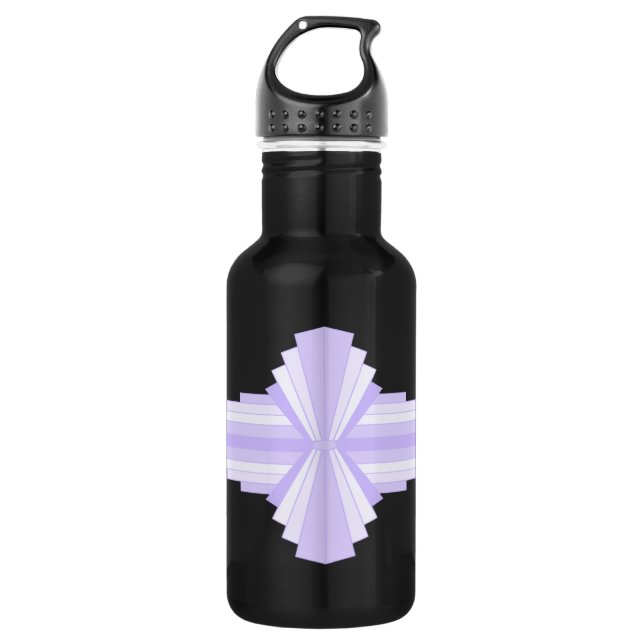 Art deco element in lilac & purple 532 ml water bo 532 ml water bottle (Front)