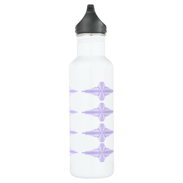 Art deco element in lilac & purple Water Bottle (Right)