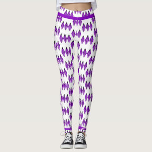 Art deco element in purple Leggings