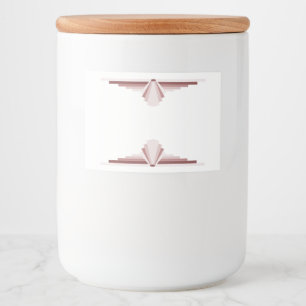 Art deco element in tan food label