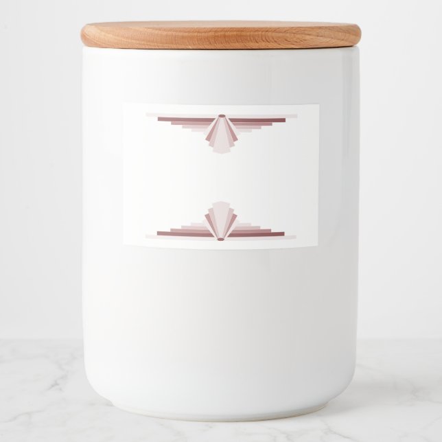 Art deco element in tan food label (Front)