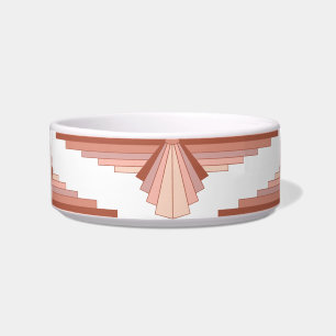 Art deco elements in a rose gold palette bowl