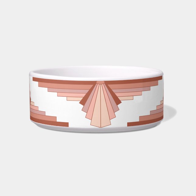 Art deco elements in a rose gold palette bowl (Front)