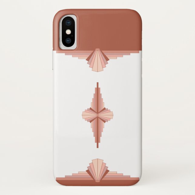 Art deco elements in a rose gold palette Case-Mate iPhone case (Back)