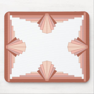 Art deco elements in a rose gold palette mouse mat