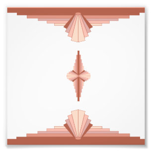 Art deco elements in a rose gold palette photo print