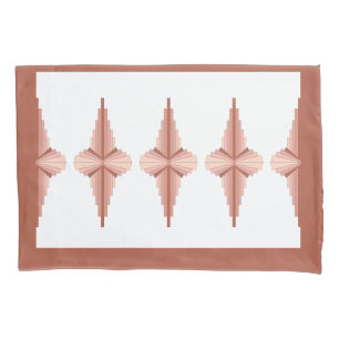 Art deco elements in a rose gold palette pillowcase