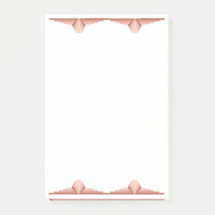 Art deco elements in a rose gold palette post-it notes