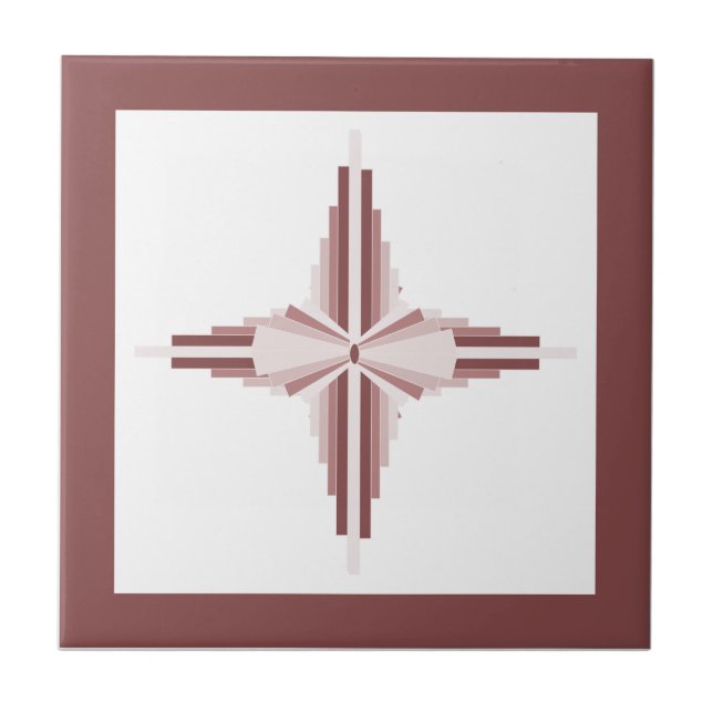 Art deco elements in brown tile (Front)