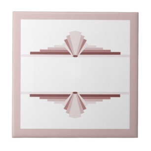 Art deco elements in brown tile