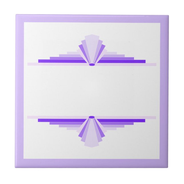 Art deco elements in deep and light purples tile (Front)