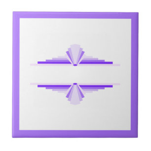 Art deco elements in deep and light purples tile
