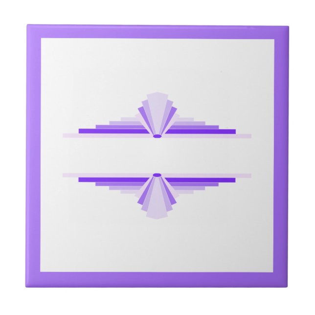 Art deco elements in deep and light purples tile (Front)