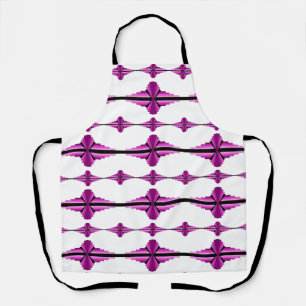 Art deco elements in deep pink apron