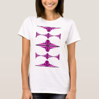 Art deco elements in deep pink