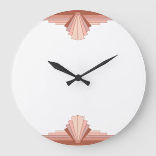 Art deco elements in full rose gold01 large clock