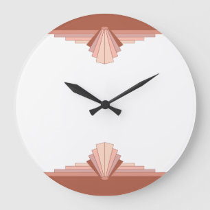 Art deco elements in full rose gold02 large clock