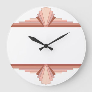 Art deco elements in full rose gold03 large clock