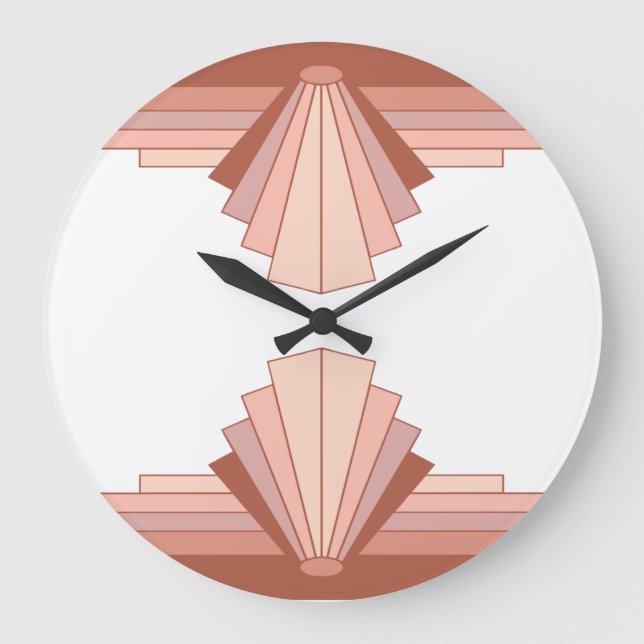 Art deco elements in full rose gold05 large clock (Front)
