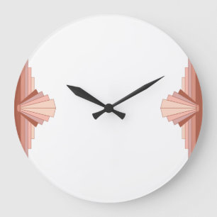 Art deco elements in full rose gold large clock