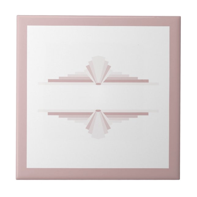 Art deco elements in light brown tile (Front)