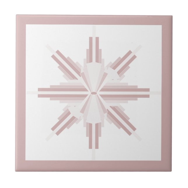 Art deco elements in light brown tile (Front)