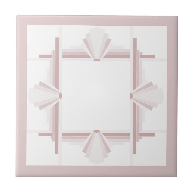 Art deco elements in light brown tile (Front)