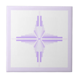 Art deco elements in light purples tile