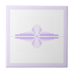 Art deco elements in light purples tile