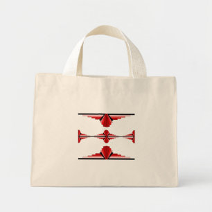 Art deco elements in  mini tote bag