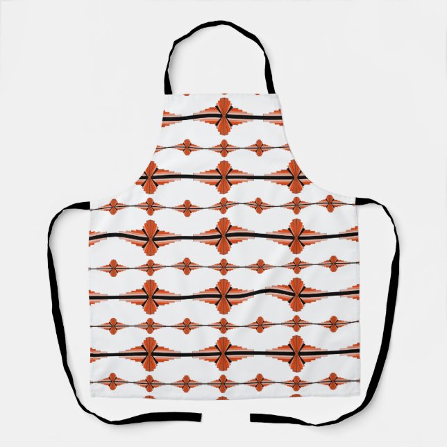 Art deco elements in orange apron (Front)