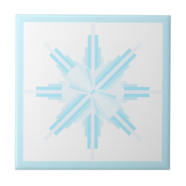 Art deco elements in pastel blue tile (Front)
