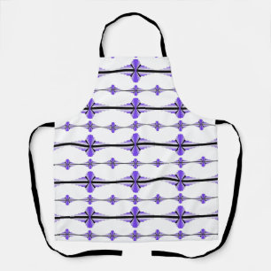 Art deco elements in pastel purple apron