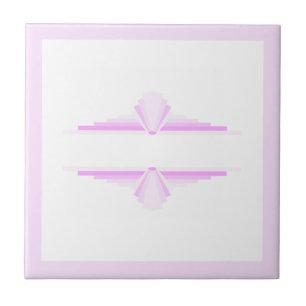 Art deco elements in pink tile
