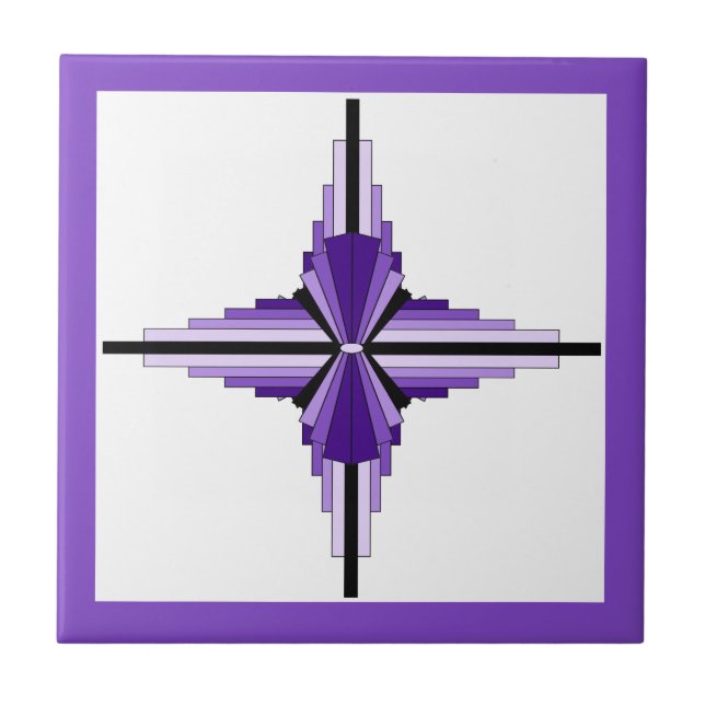 Art deco elements in purple tile (Front)