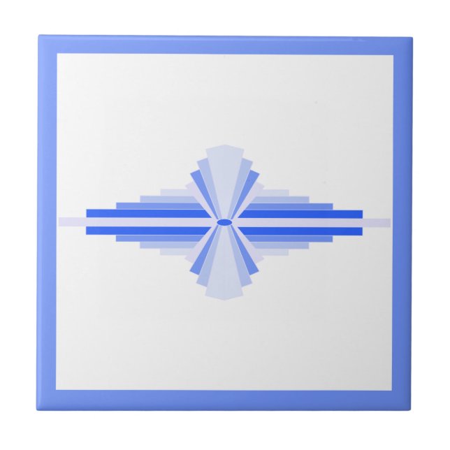 Art deco elements in rich blue tile (Front)