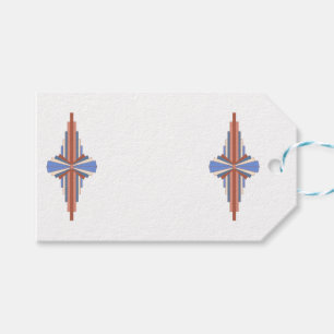 Art deco elements in rose gold & blue gift tags