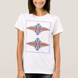 Art deco elements in rose gold & blue T-Shirt