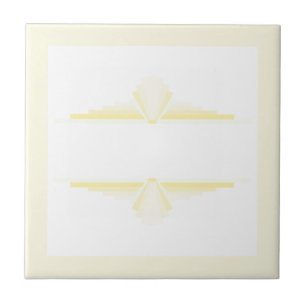 Art deco elements in soft yellow & cream tile
