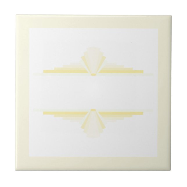 Art deco elements in soft yellow & cream tile (Front)