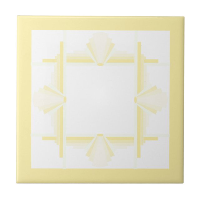 Art deco elements in soft yellow & cream tile (Front)