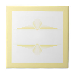 Art deco elements in soft yellow & cream tile