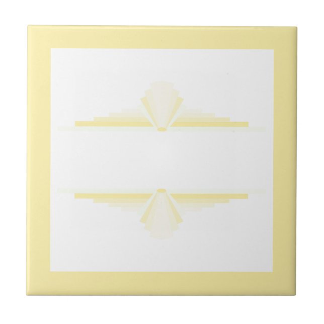 Art deco elements in soft yellow & cream tile (Front)