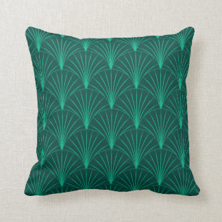 Art Deco Emerald Green Cushion