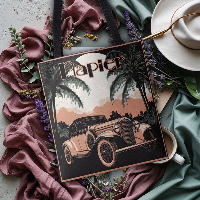 Art Deco Era Vintage Car Napier Tote Bag (Creator Uploaded)