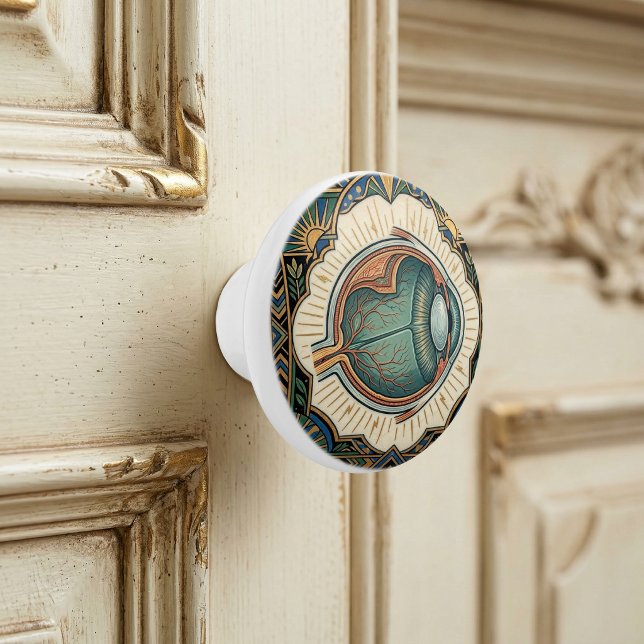 Art Deco Eye Anatomical Ophtalmology  Ceramic Knob (Creator Uploaded)