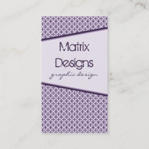 Art Deco Fab Business Card, Purple Card